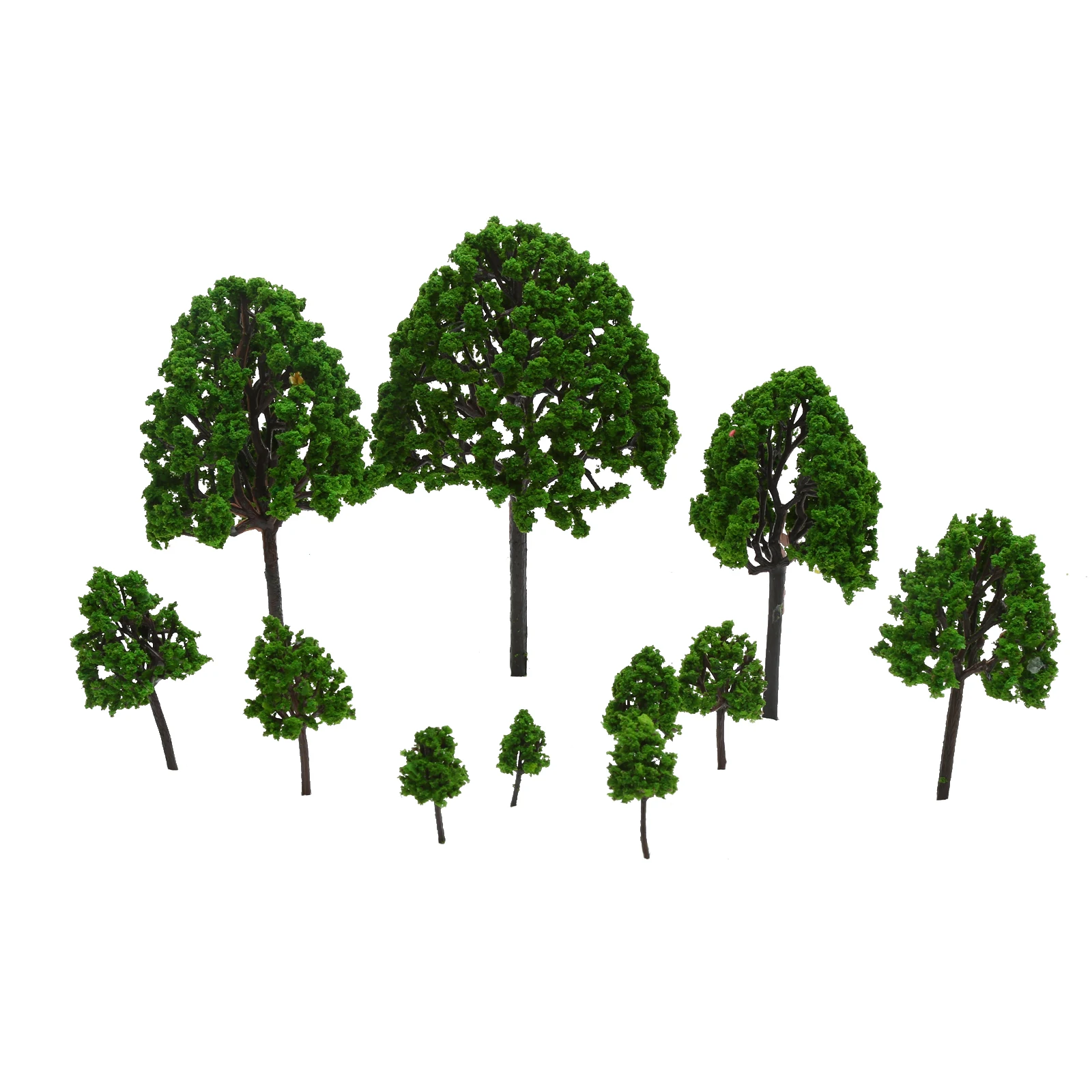 11 pz/set O scala 1:50 alberi assortiti modello treno giardino parco paesaggio Layout Diorama