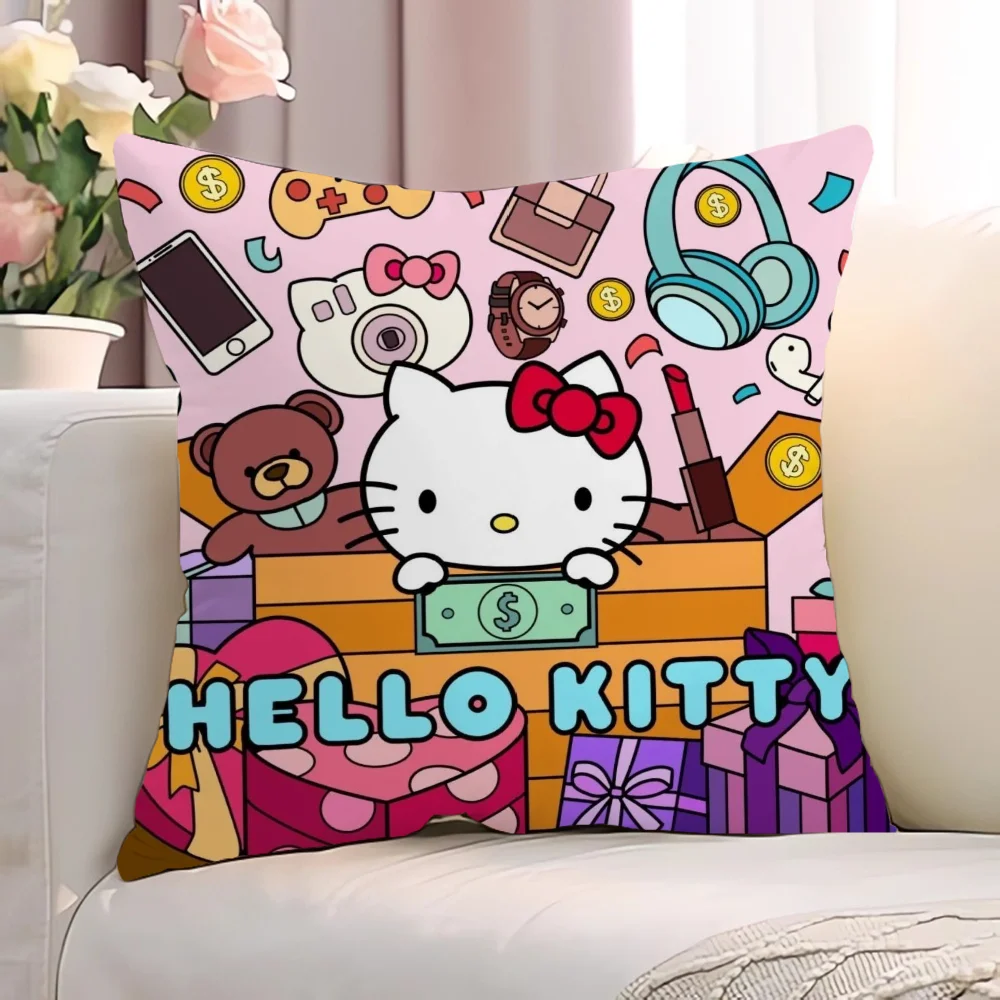 H-Hello KittyS cuscini di tiro fodera per cuscino Anime cuscino decorativo Fall Decor federa 45x45 cuscini copre il corpo del divano 45x45cm