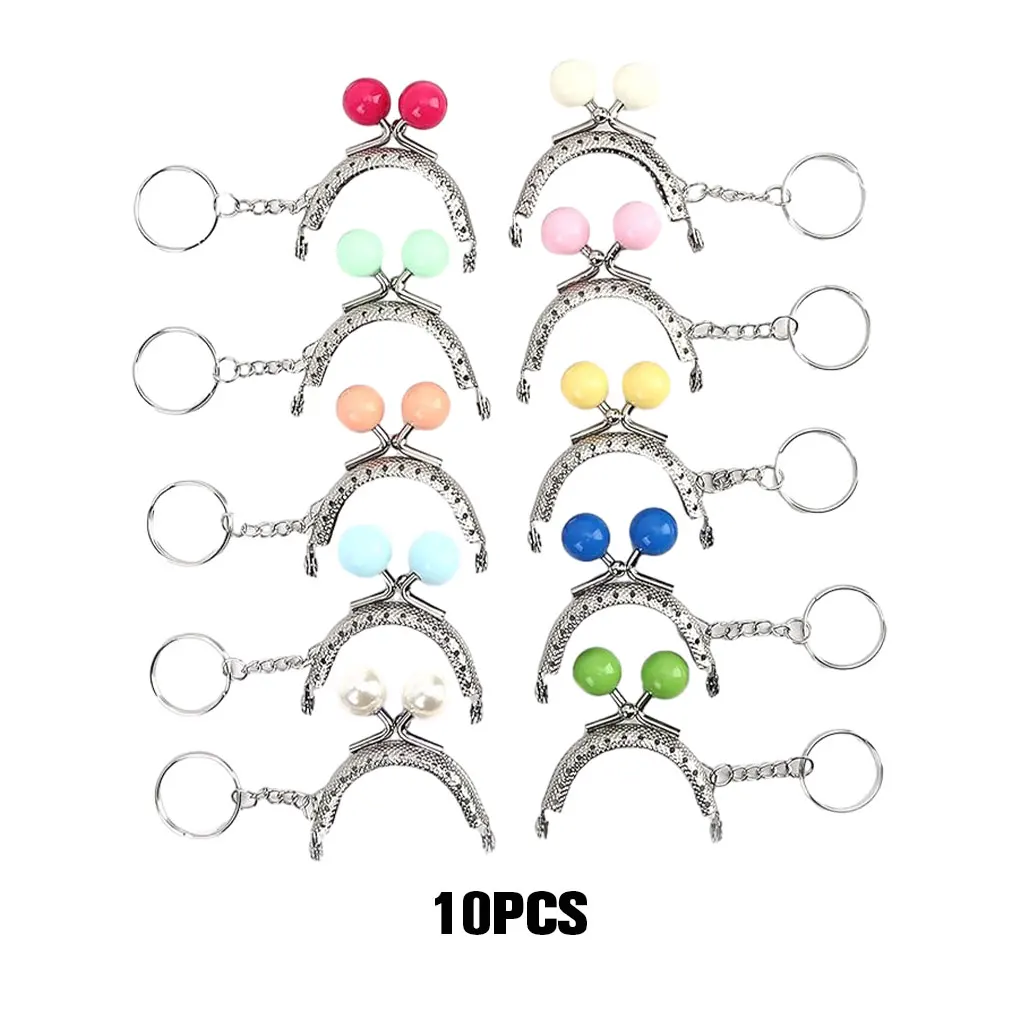 10x AssortedColor Functional Purse Frame With Kiss Clasp Lock Impact-resistant Smooth Line Wide
