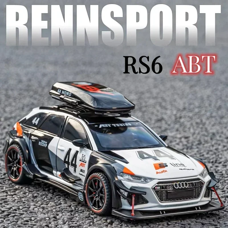 RS6-coche de carreras de aleación fundida a presión 1:24, elegante artículo de colección, regalo perfecto para novio, regalo coleccionable para niños