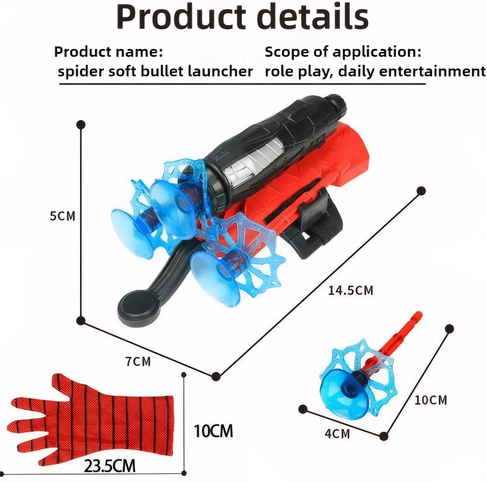 SpiderMan Hero Launcher Rotante Giocattoli per bambini Gioco di ruolo Set di lanciatori di guanti Set di giocattoli da polso Giochi di oggetti di scena Regalo di compleanno per bambini