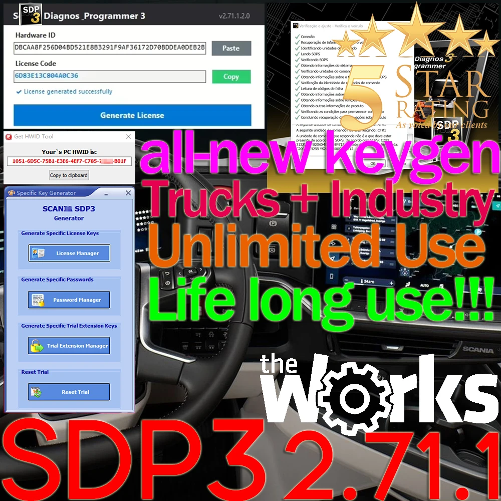 SDP3 Upgrade To Date Unlock Newest Version Use Request Fix Old SDP3 Limited for VCI3 VCI-3 VCI2 HQ A+ / Full Chip Works Function