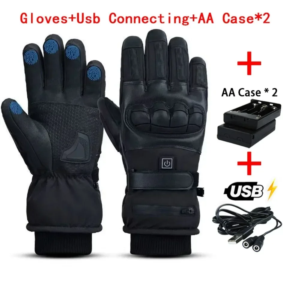 Beheizte Motorradhandschuhe für Herren, taktische Winterhandschuhe, Fahrradzubehör, Skiausrüstung, Fahrradzubehör, warm, Radfahren – Detail 10