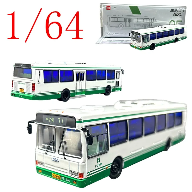

Литая под давлением модель автомобиля из сплава в масштабе 1/64 Follet Xibao Shanghai Road 71, городской автобус, игровые транспортные средства, игрушки для мальчиков, подарок, оригинальная коробка