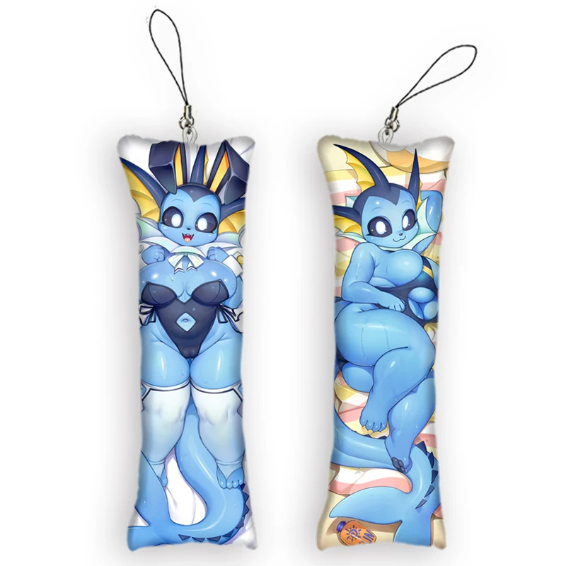 Mini Dakimakura Anime Pendant Cute Japanese Anime Theme Double-Sided Print Hanging Ornament Backpack Bag Small Pillow Decor