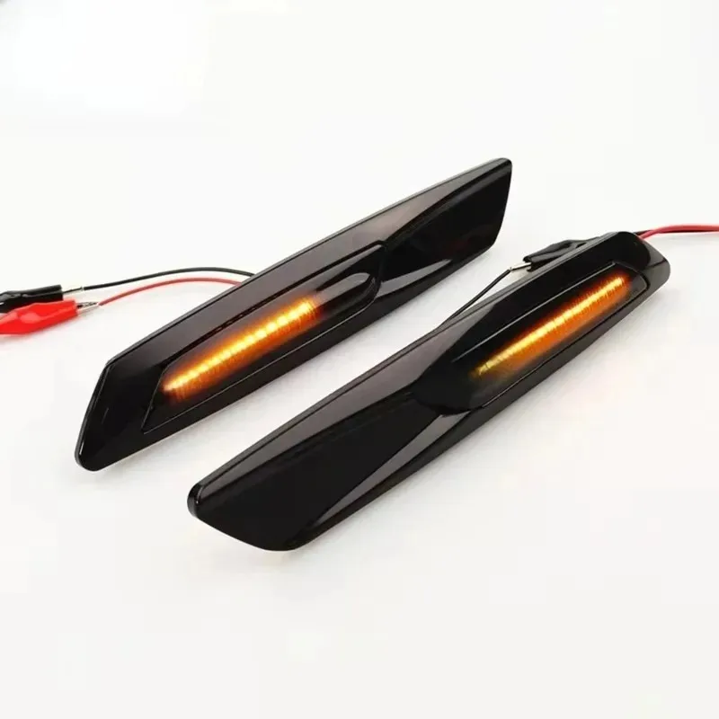 ل شعبية 2 قطعة القط E60 E61 E81 E82 E88 E90 E91 E92 بدوره مصباح إشارة LED سيارة ديناميكية الجانب ماركر الوامض ضوء