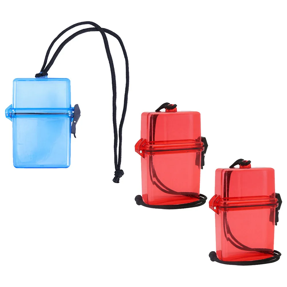3Pcs Waterproof Box Premium Plastic Medicine Storage Outdoor Sealing Dry Case Floating Watertight Survival Case Portable Diving