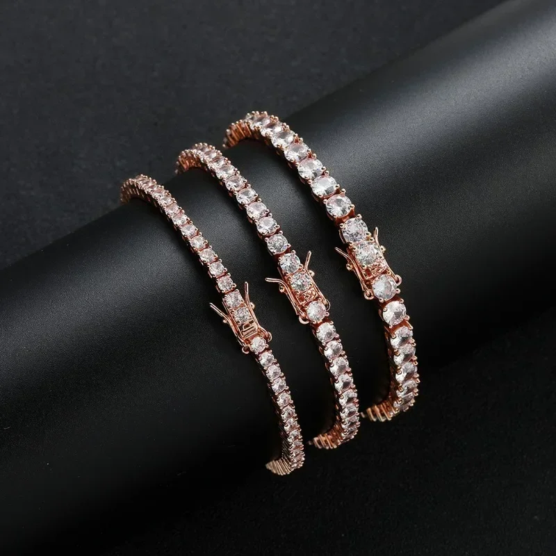 100% 925 Sterling Silver 3mm 4mm 5mm High Carbon Diamond Fashion Super Flash Tennis Bracelet Party Fine Jewelry Gift Wholesale