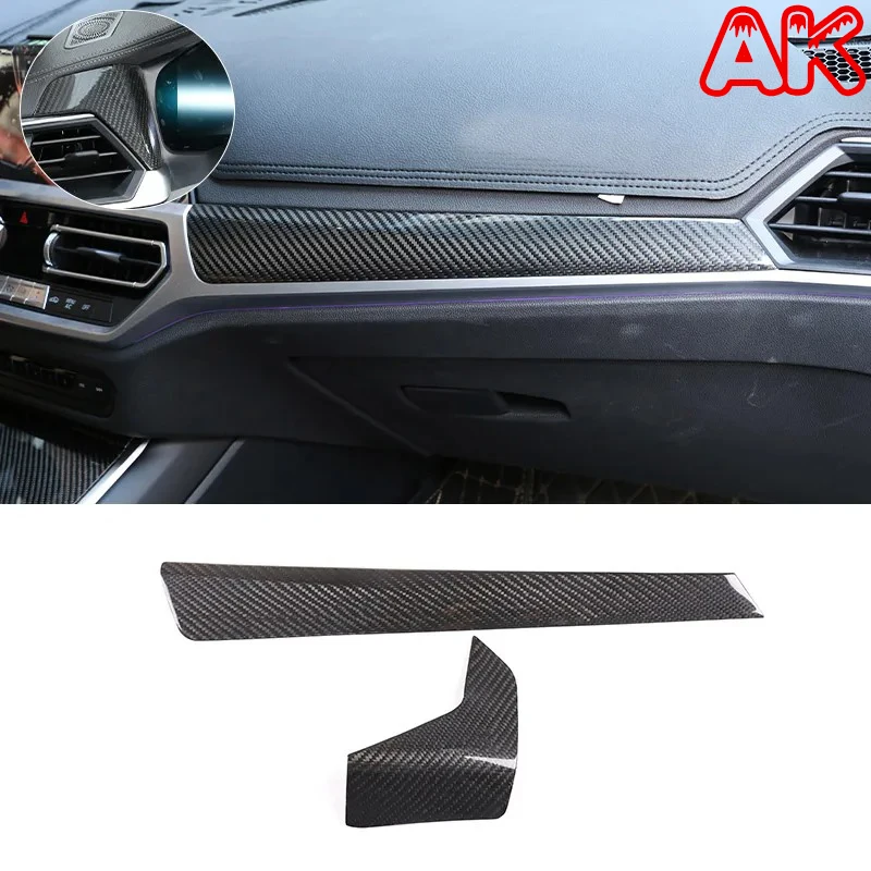 

For BMW 3 4 Series G20 G21 G28 G22 G23 G26 M3 M4 G80 G82 G83 20-22 Real Carbon Fiber Car Central Control Dashboard Trim Cover