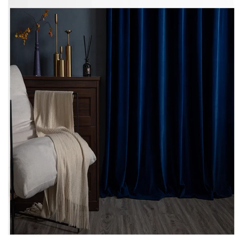 

Australian Fleece Thickened Blackout Curtains for Living Room Bedroom Light Luxury High Shading Cortinas Custom Home Decoration