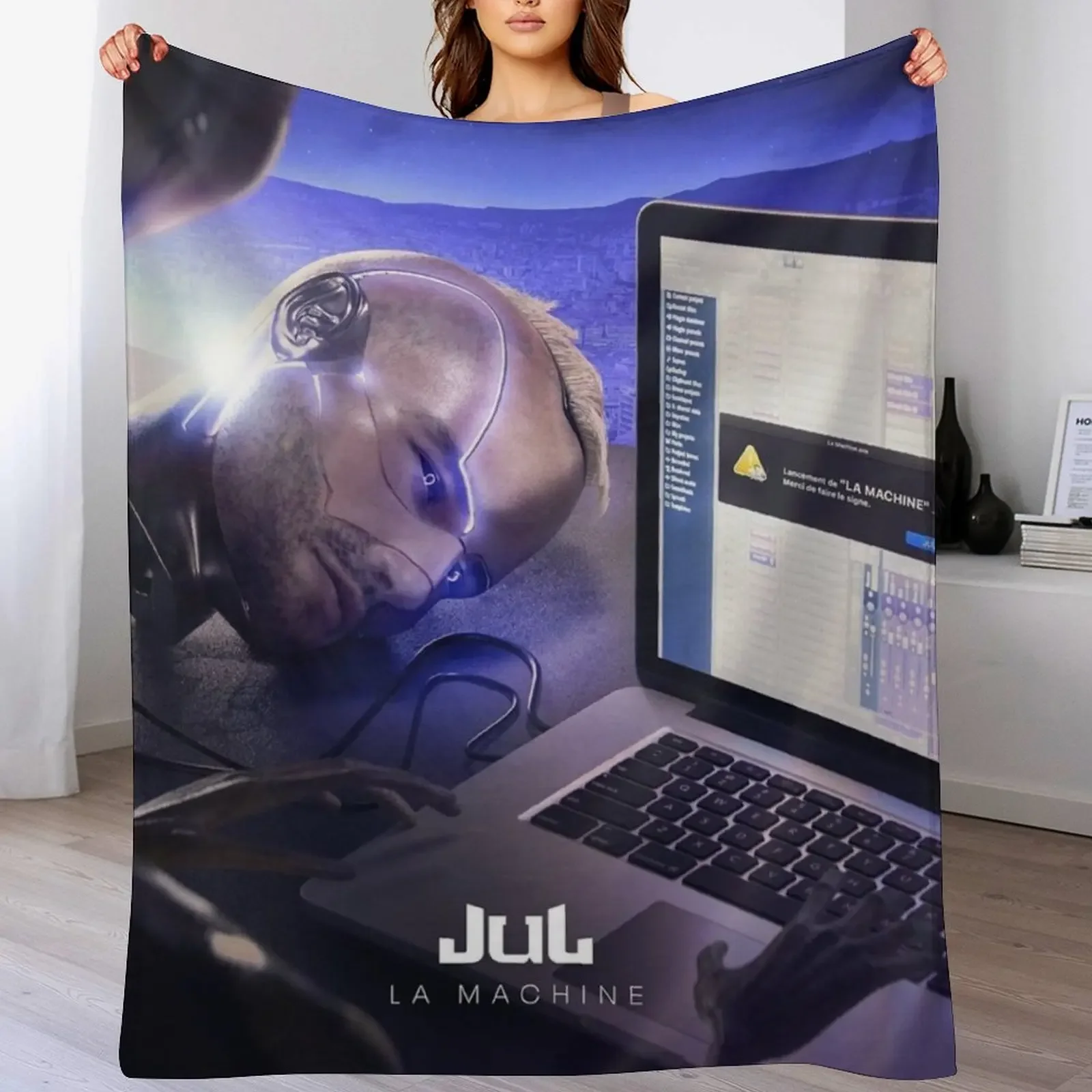 

JUL The Machine Throw Blanket Travel Flannel Fabric blankets ands Warm Blankets