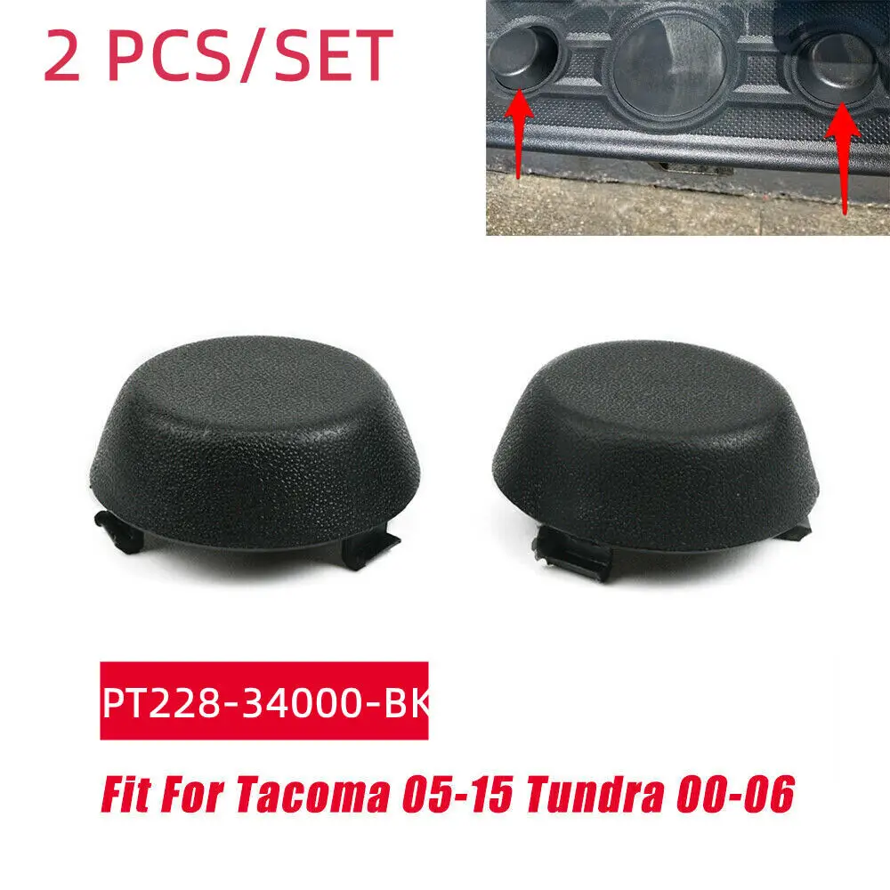 

2X For 2005-2015 TACOMA & 2000-2006 Tundra REAR BUMPER DOME CAPS PT228-34000-BK