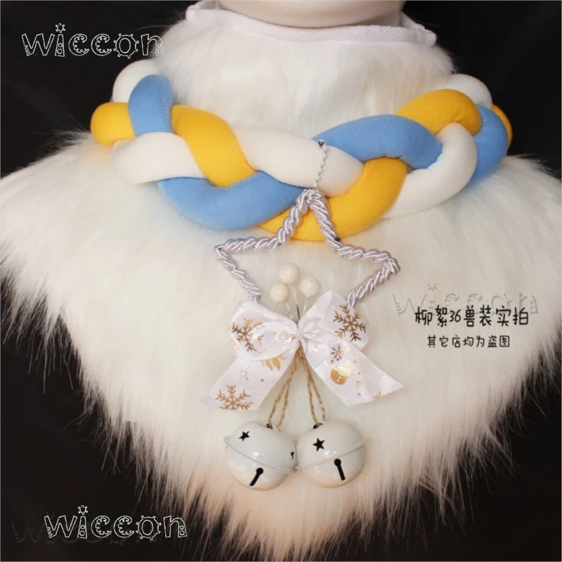 벨 초커 피그테일이 있는 퍼슈트 독특한 액세서리 애니메이션 코스프레 의상 크리스마스 선물 고품질 쇄골 체인 목걸이