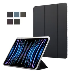 For iPad Pro 2024 M4 Case Carbon Fiber Acrylic Hard Back Stand Cover For Funda iPad Pro 13 11 inch 2024 Case with Pencil Holder