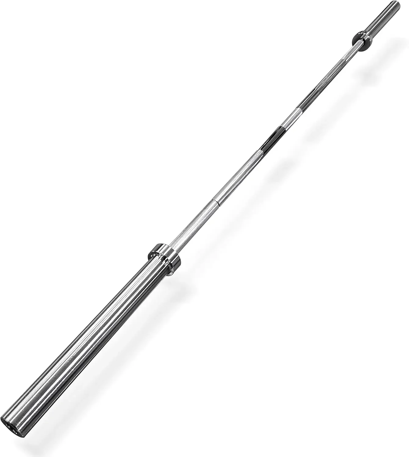 Knurled Barbell Bars, Chrome Finished, 500 Pounds Weight Capacity, Multiple Color and Length Options