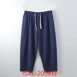 Summer Pants Men 15XL Waist 174cm 5XL 6XL 7XL 8XL 9XL 13XL 12XL Plus Size Cotton Large Size Trousers 5 colors