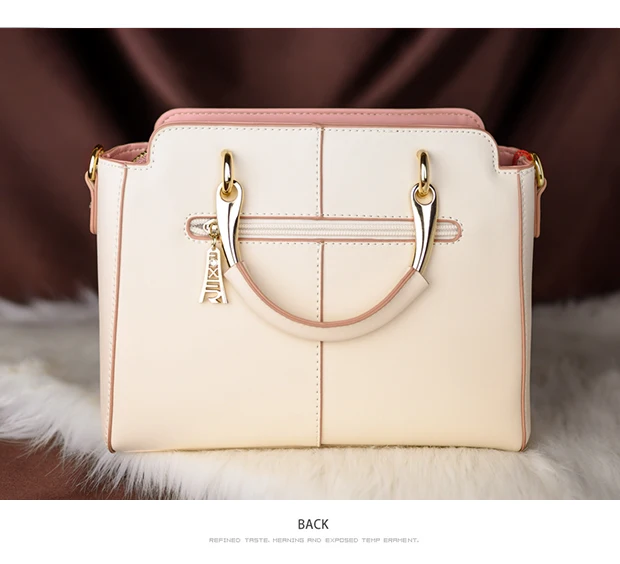 FOXER Split Leather Shoulder Bag Women Top Handle Handbag Female Large Capacity Tote Bag Simple Luxury Crossbody Purse