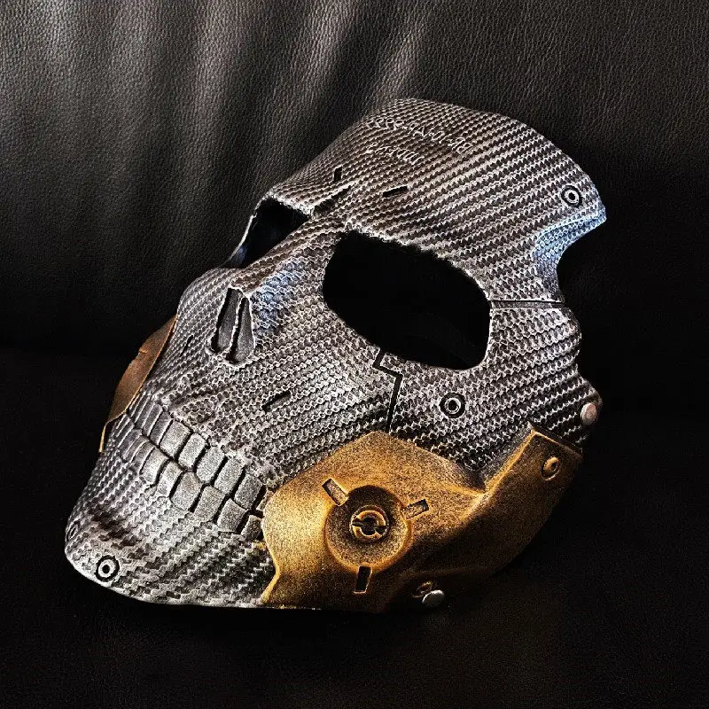 Death Stranding Inspired Grimace Mask for Halloween Masquerade • Resin Crafted Skull Prop • Unisex Wearable Art Piece • Island T