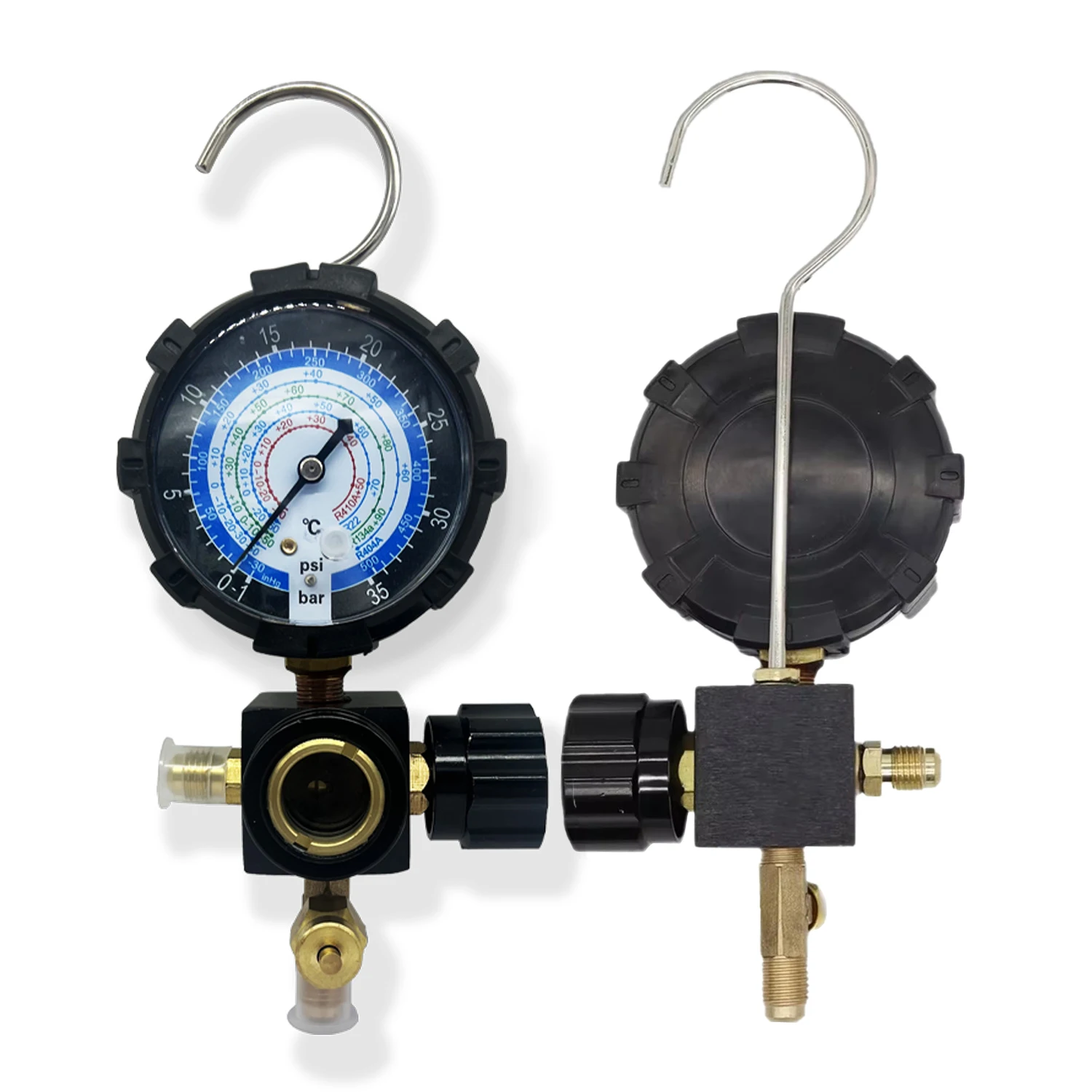 Manometro del collettore del refrigerante del condizionatore d'aria con vetro spia R22/R410A/R134A/R404A il manometro può alleviare la pressione