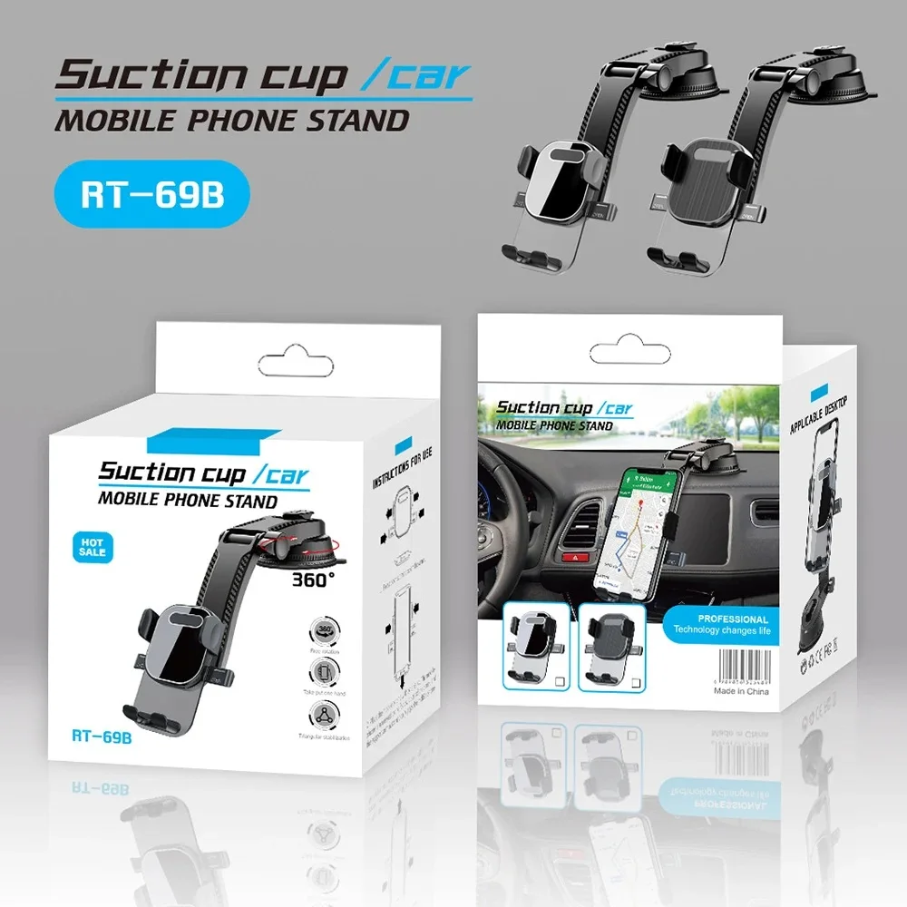 Picture 6: Universal Sucker Car Phone Holder Dashboard Mount for iPhone Android 360° Rotatable Anti-Slip Easy Install Durable Accessories