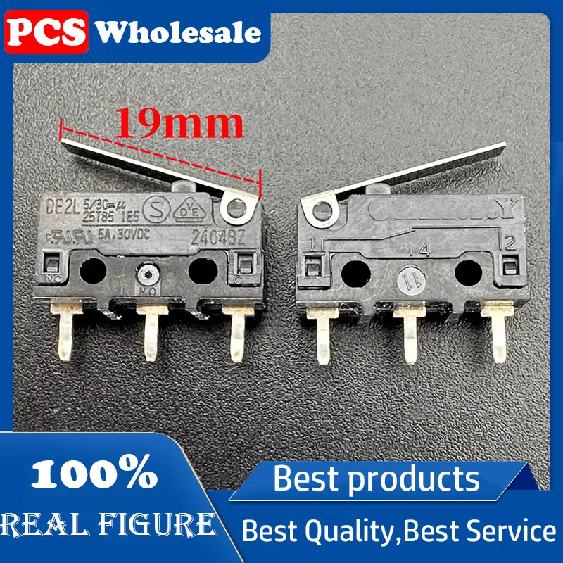 DE2L Microinterruttore Rilevazione ripristino limite corsa a 3 pin Interruttore pulsante mouse contatto luce