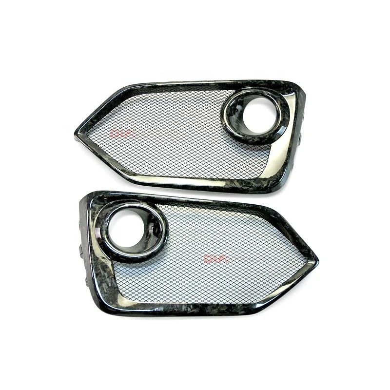 

For Honda Civic FK7 Forged Carbon Fiber Appearance Front Fog Lamp Cover With Aluminum Grille (FK7 FC SI appearance upgrade)