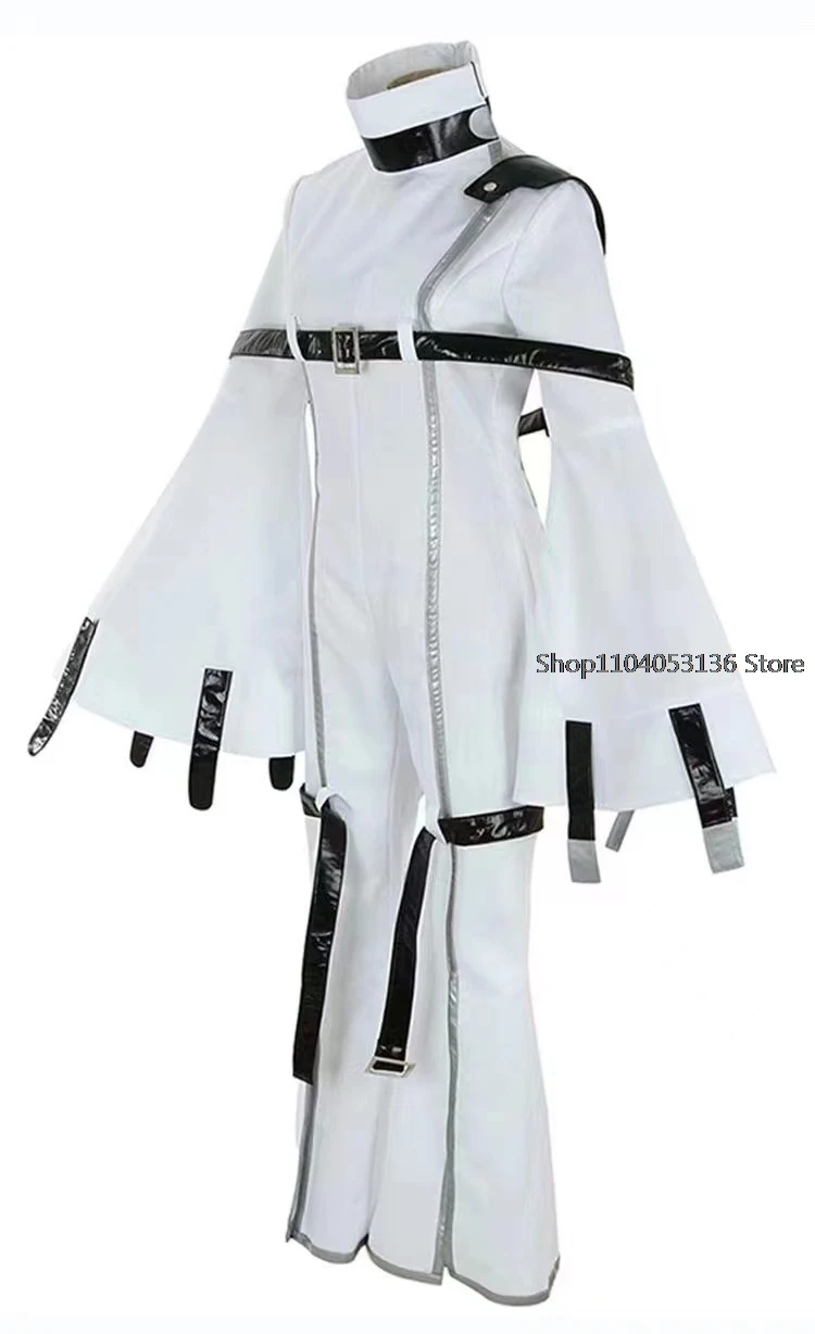 Japanese Anime Code Geass: Hangyaku no Lelouch Cosplay Costumes C.C. Cosplay Costume White Strait-Jacket Jumpsuits