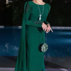 Customized Sexy Jersey Pleat A-line O-Neck Midi Dresses Prom Dresses Classic Exquisite Modern Style Pastrol Unisex Chinese Style