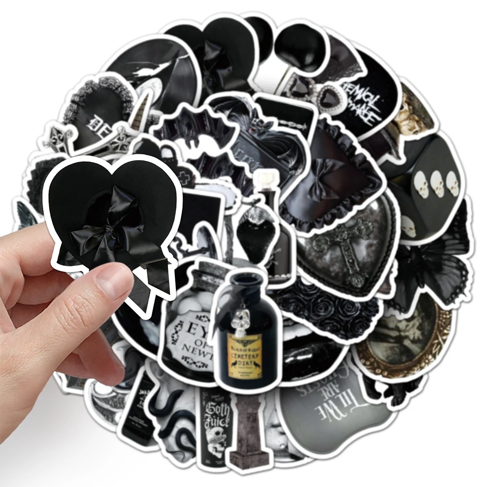 

10/30/50pcs Cool Dark Gothic Graffiti Stickers Cartoon Ins Style Aesthetic Decals Decoration Skateboard Phone Notebook Sticker