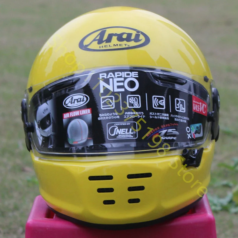 

Мотошлем RAPIDE NEO в японском стиле, полнолицевой, для мотоциклов Harley и круизеров, защитный, желтый, Capacete