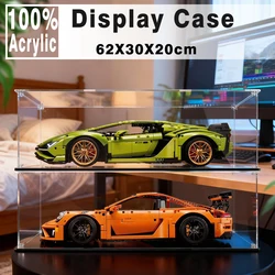 Acrylic display box for lego 42115 display case for Lamborghini building block dustproof clear model car storage box 62x30x20cm