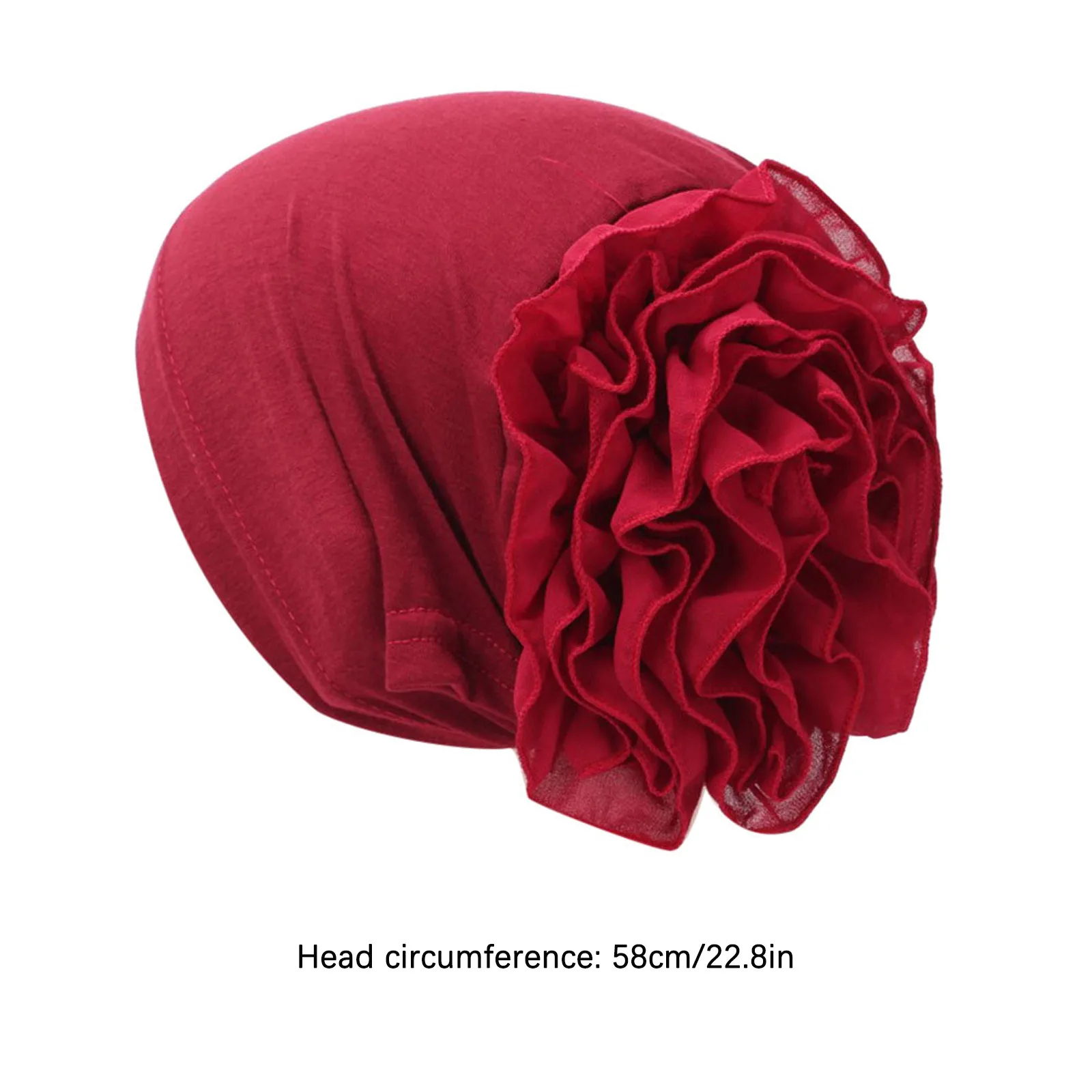 Fashion Muslim Hijab Caps Back Big Flower Turban Bonnet For Woman Islamic Wrap Head Inner Cap For Hijabs Trendy Headdress
