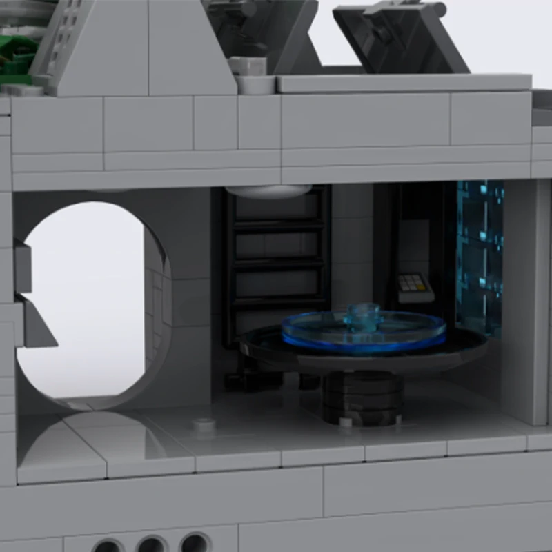 Série espacial MOC-183480 pequeno clone outpost arquitetura blocos de construção ci-fi filme cena originalidade tijolos modelo brinquedos do menino