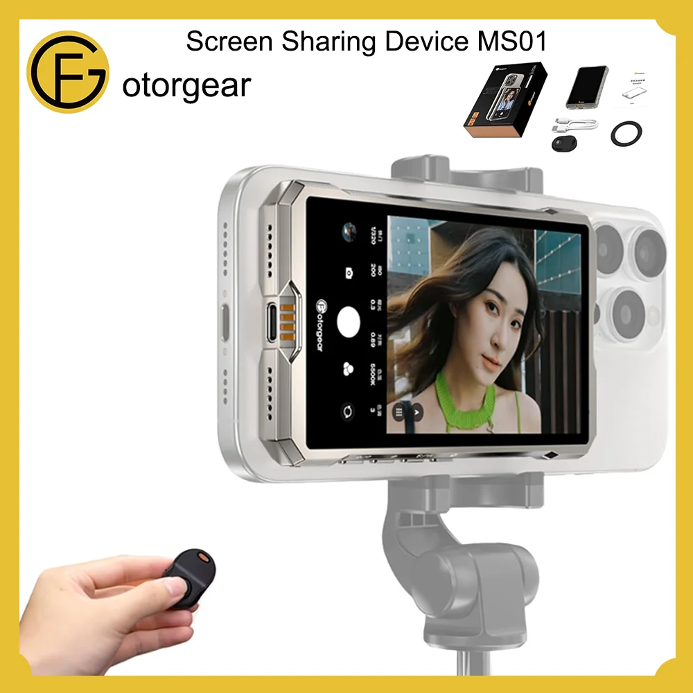 Fotorgear MS01 Magnetic Cell Phone Vlog Self Timer Monitor Screen Using Rear Camera Monitor For Selfies Real-time Monitoring