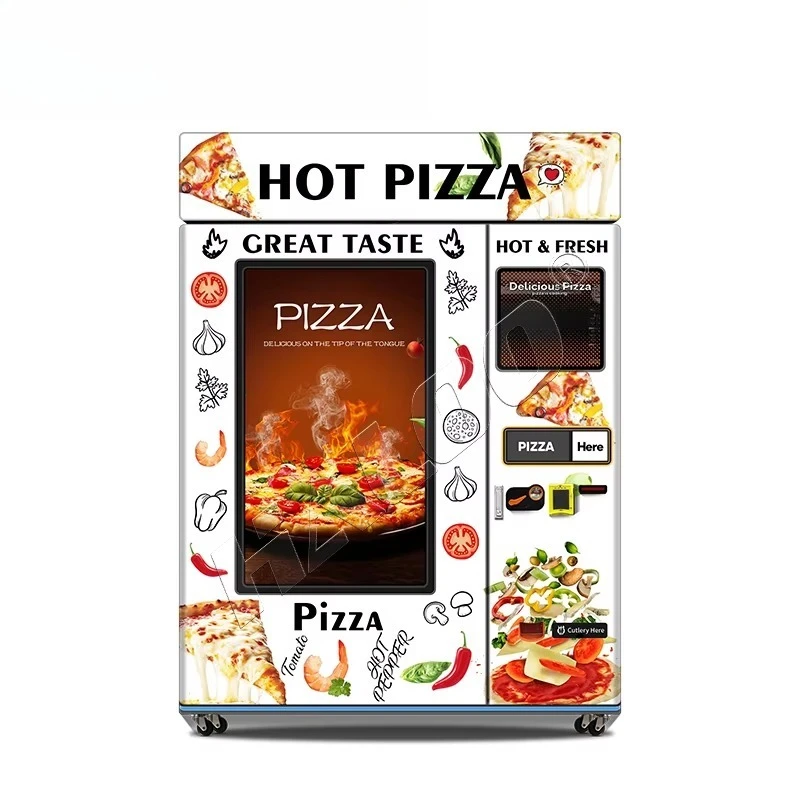 Proveedor de máquinas expendedoras Haloo Maquina Expendedora De Pizzas, autoservicio, máquina expendedora inteligente totalmente automática para alimentos calientes y Pizza