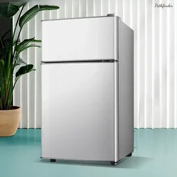 Household small double-door fridge. For dormitory/rental house. New model. Little fridge.