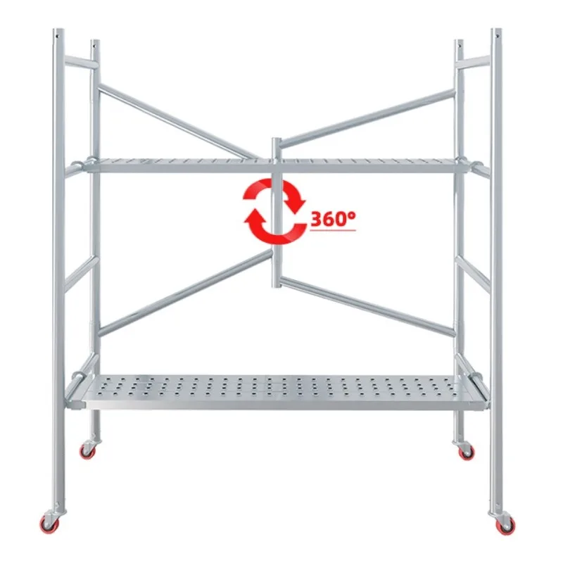 Folding scaffolding full set of thickened steel pipe small mobile construction site scaffolding