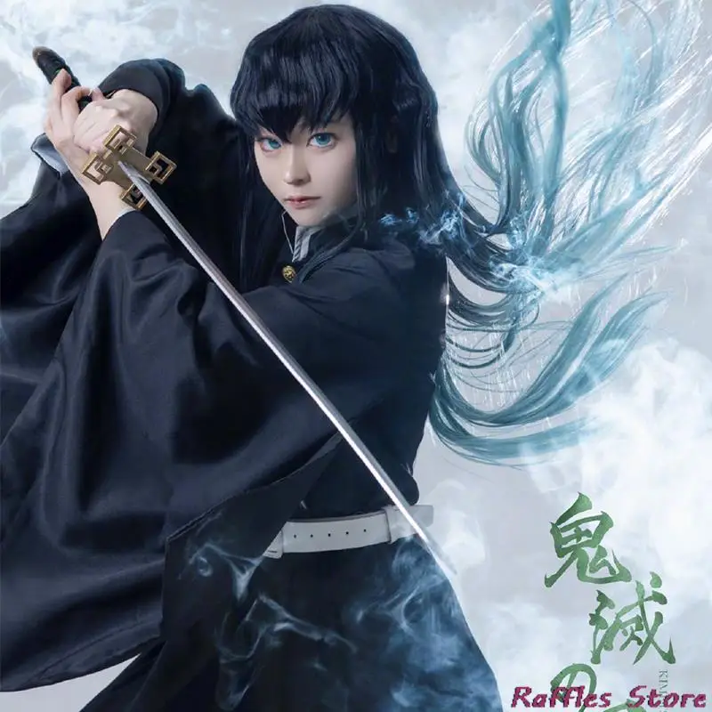 Anime Tokitou Muichirou Cosplay Costume KimonoCosplay Clothes Uniform Wig Halloween Carnival Men Costumes