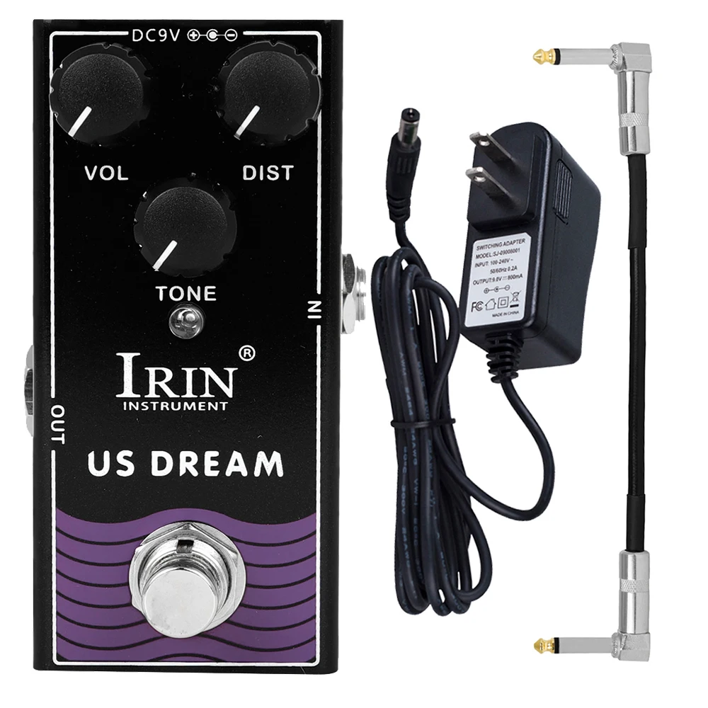 

IRIN RF-04 US Dream Electric Guitar Effect Pedal The Distortion Pedal True Bypass Pedal Metal Casing Electric Guitar Accessories