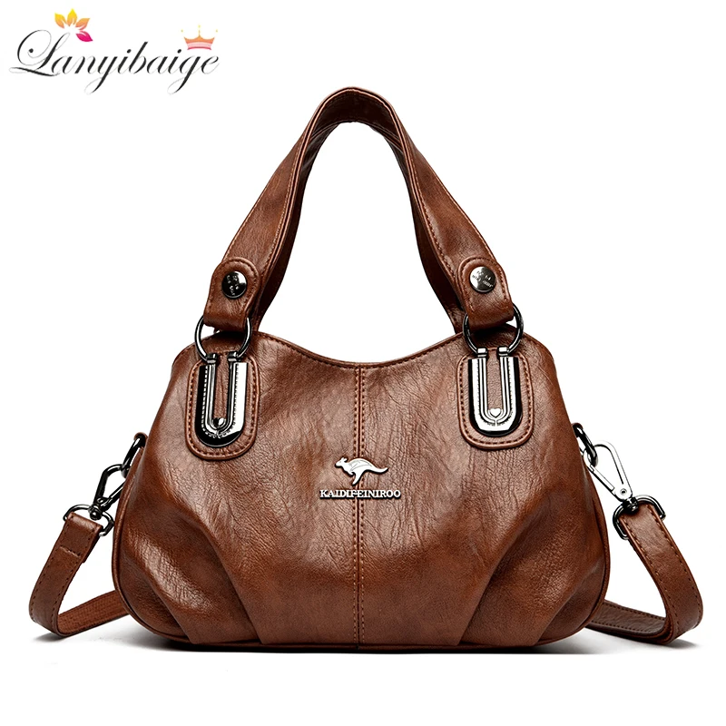 100%Cow Leather Luxury Women Handbag 2024 New Genuine Leather Crossbody Shoulder Bags Female Solid Color Messenger Fashion Sac