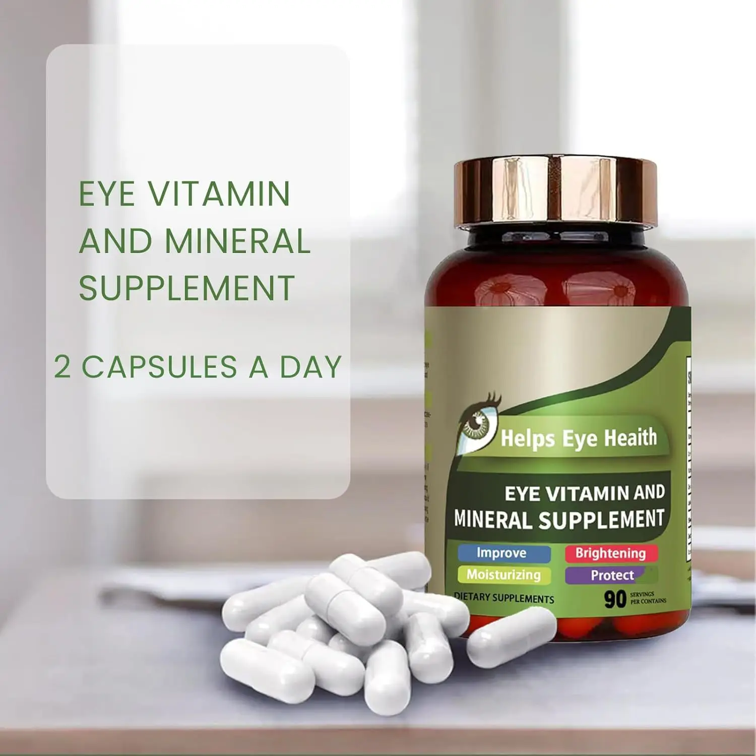 

Lutein Vitamin Mineral Eye Supplement, Relieves eye fatigue, Promote Healthy Vision, Eye Strain, Dry Eyes