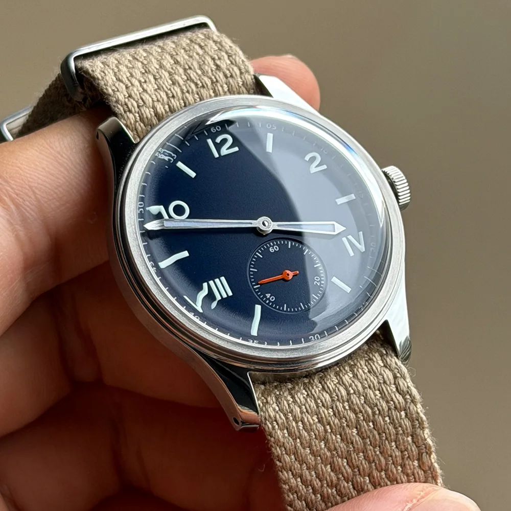 California Blue Formal Business Watch Sterile Manual Mechanical Watch Waterproof Men's Watch Relogio Masculino ZLONF view 2