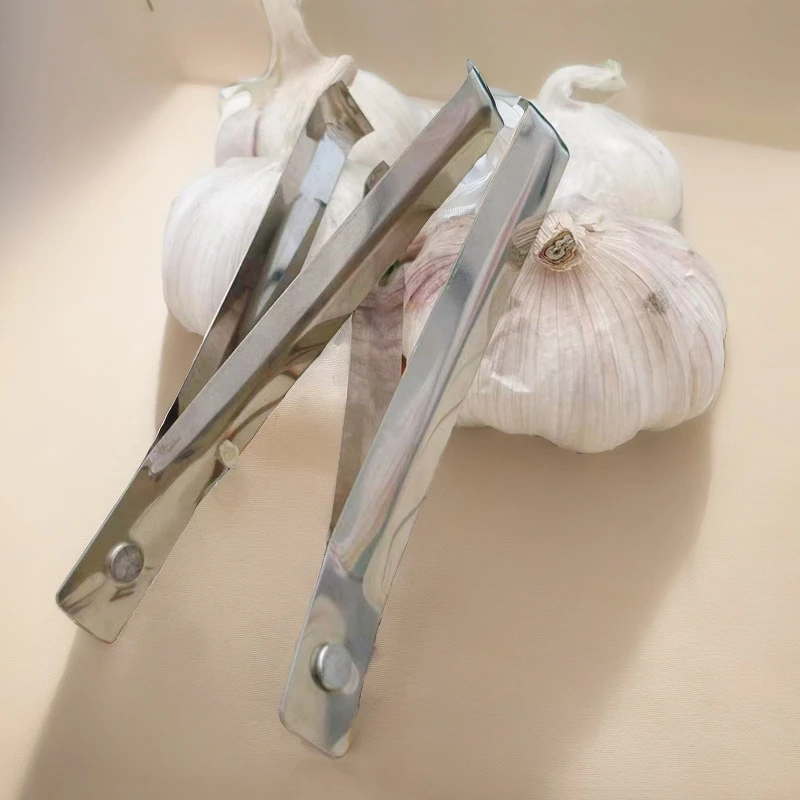 1/2PCS Stainless Steel Garlic Peeling Kitchen Hair Puller Pig Hair Clip Fish Bone Clip Tweezers Chicken Feathers Garlic Clip