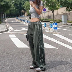 Jogging à rayures latérales avec poignets de proximité pour femmes