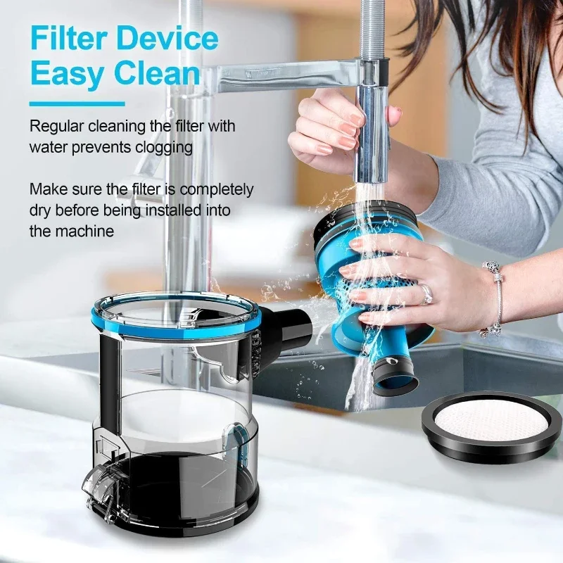 مكنسة كهربائية سلكية INSE I5 مكنسة كهربائية محمولة باليد مع 18 كيلو باسكال 600 وات مكنسة شفط قوية بدون كيس للتنظيف المنزلي