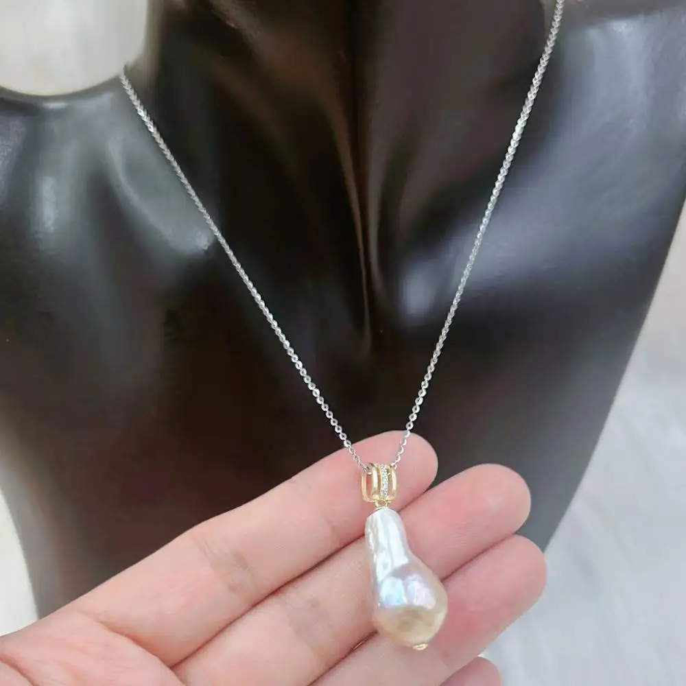 

3x4mm Elegant Jewelry Natural Freshwater Pearl Teardrop Charm Pendant Wedding Gift Jewelry Short Collar Chains Necklace 17inch