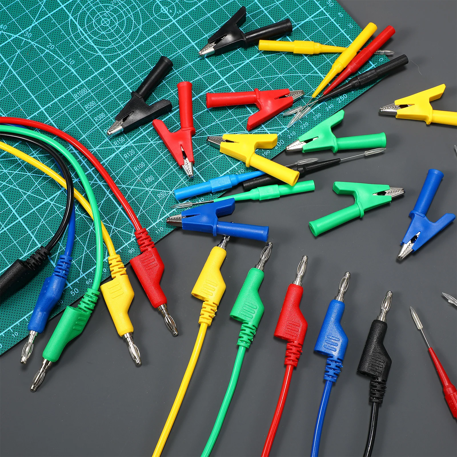 1Set Multimeter Test Führt Krokodil Clips Elektrische Test Sonden Professionelle Isolierte Kit Breite Anwendung Test Werkzeuge
