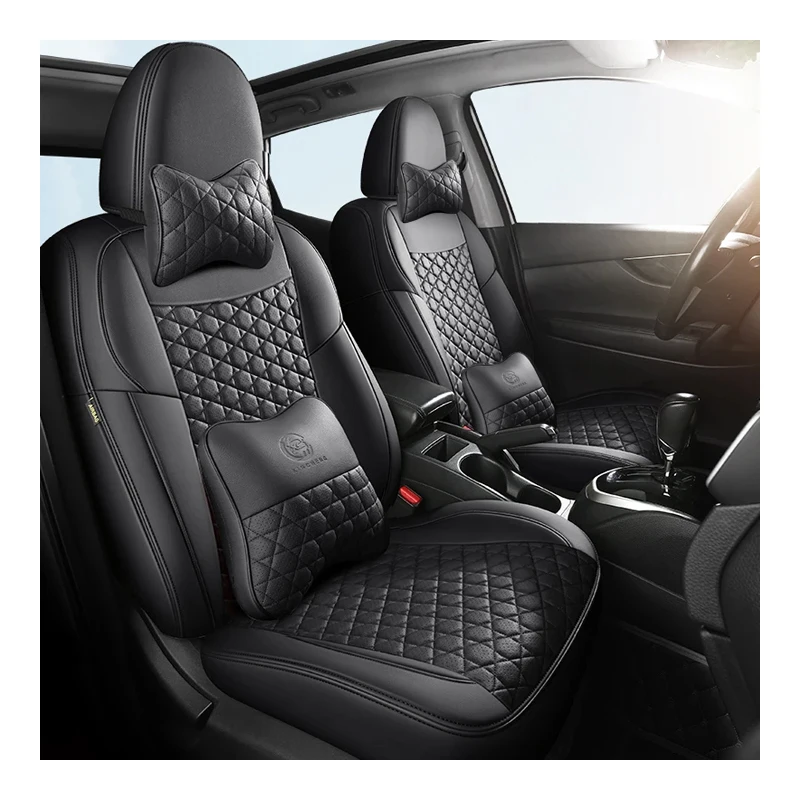 Custom Fit Sports Design Leather Seat Kits Cover Set for Nissan Qashqai J10 J11 Tiida Full 5-Seater Coverage Accessory