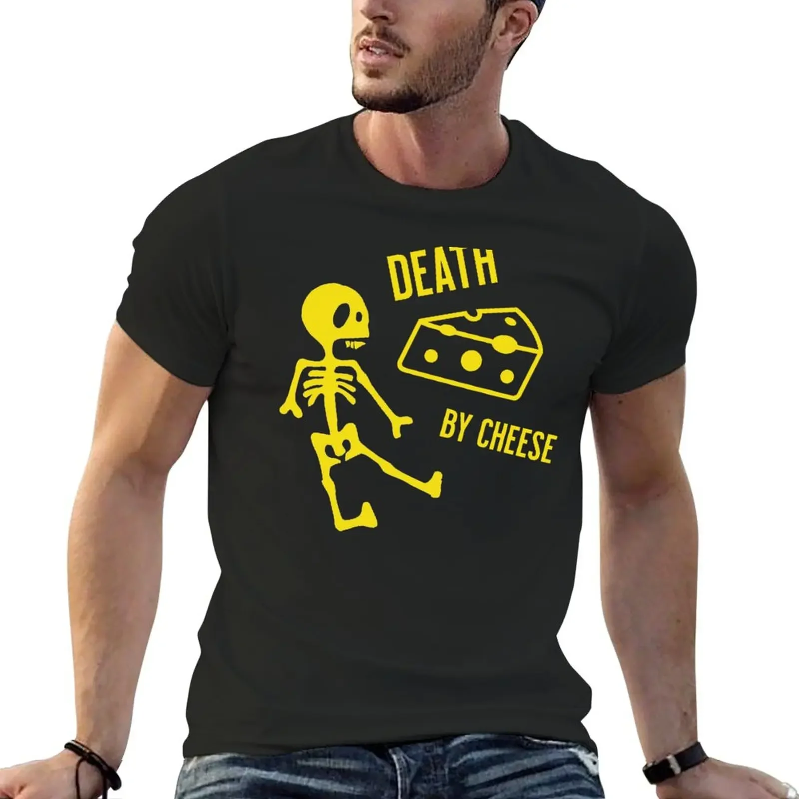 

Death By Cheese T-Shirt plus size tops vintage summer top mens t shirt