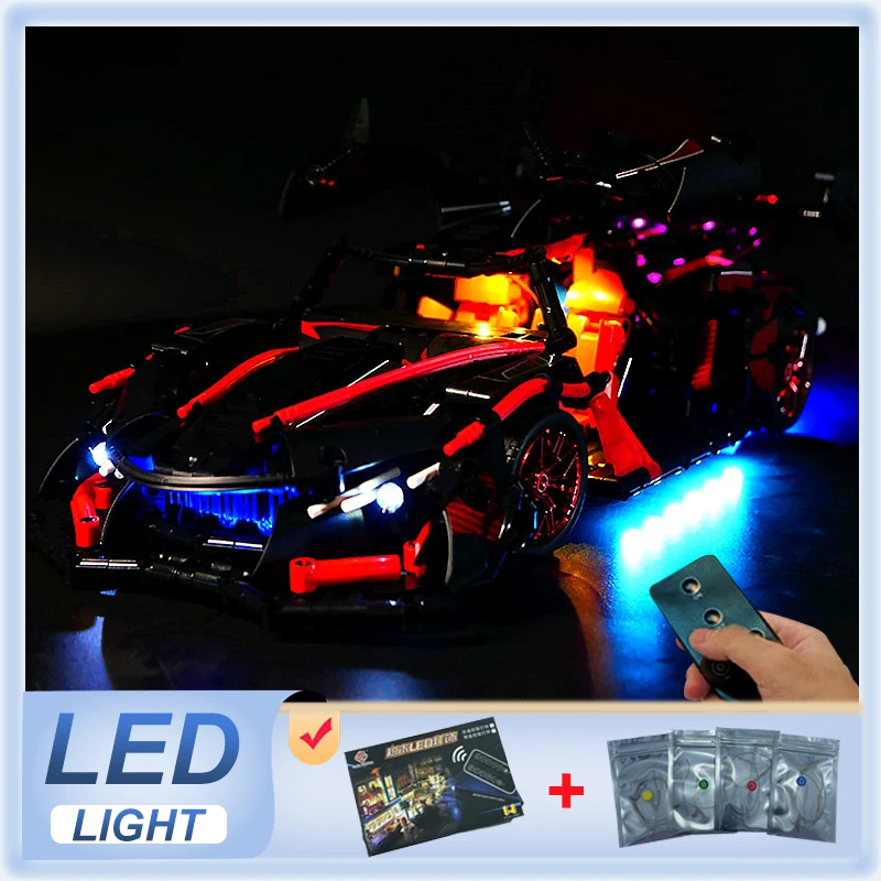 

DIY RC LED Light Kit For LEGO 88301 Technical Sports Car (Only LED Light,Without Blocks Model)